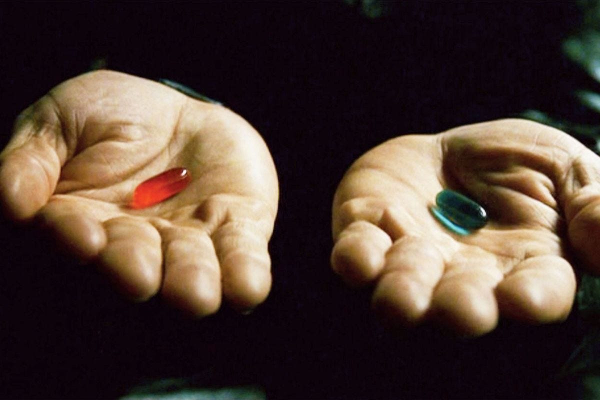 The Matrix&#39;s Red Pill Is the Internet&#39;s Delusional Drug
