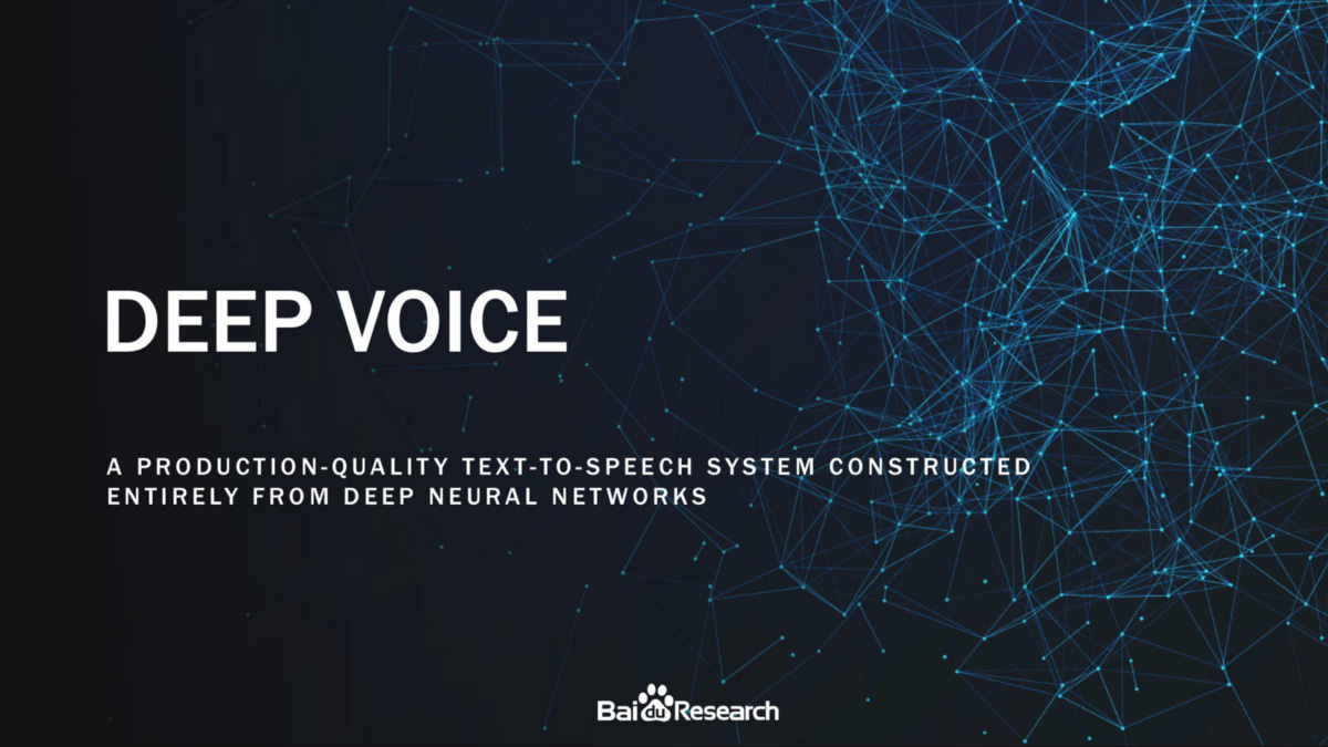 Baidu Deep Voice explained: Part 1 — the Inference Pipeline | by Dhruv  Parthasarathy | Athelas