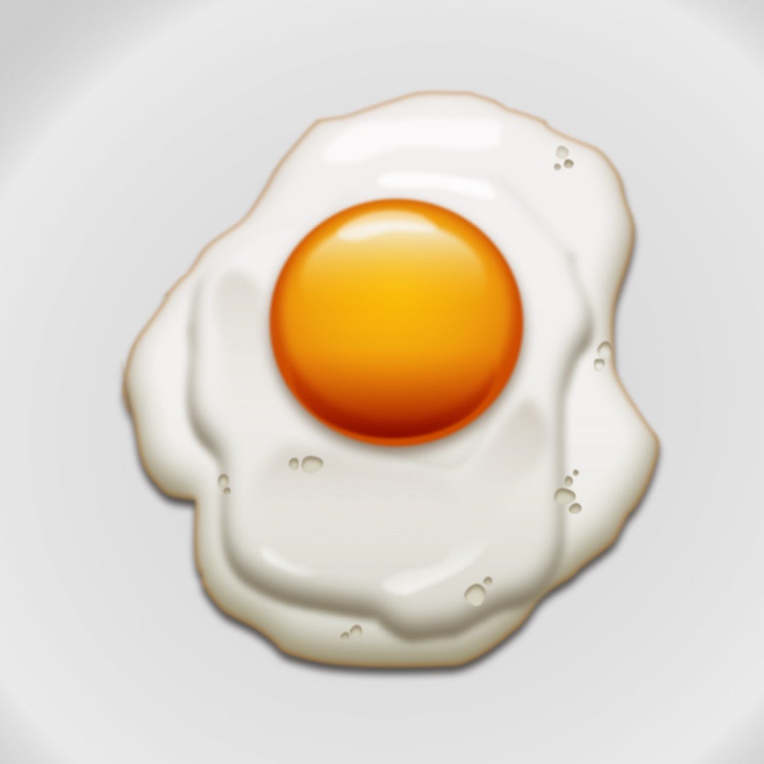 Illustration of a fried egg