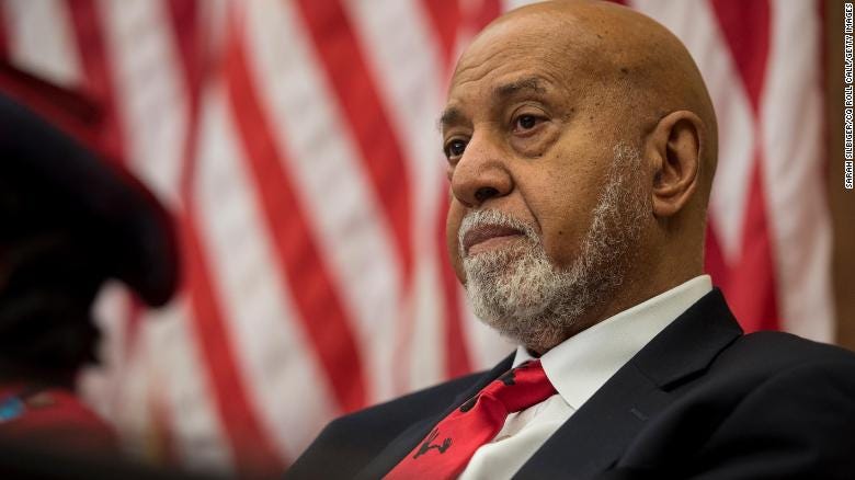 Rep. Alcee Hastings, a Florida Democrat, listens to students speak about their experiences with gun violence during the The Gun Violence Prevention Task Force panel Wednesday afternoon in May 2018.
