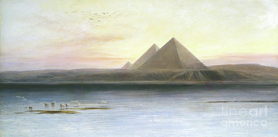 The Pyramids At Gizeh, 19th Century by Print Collector