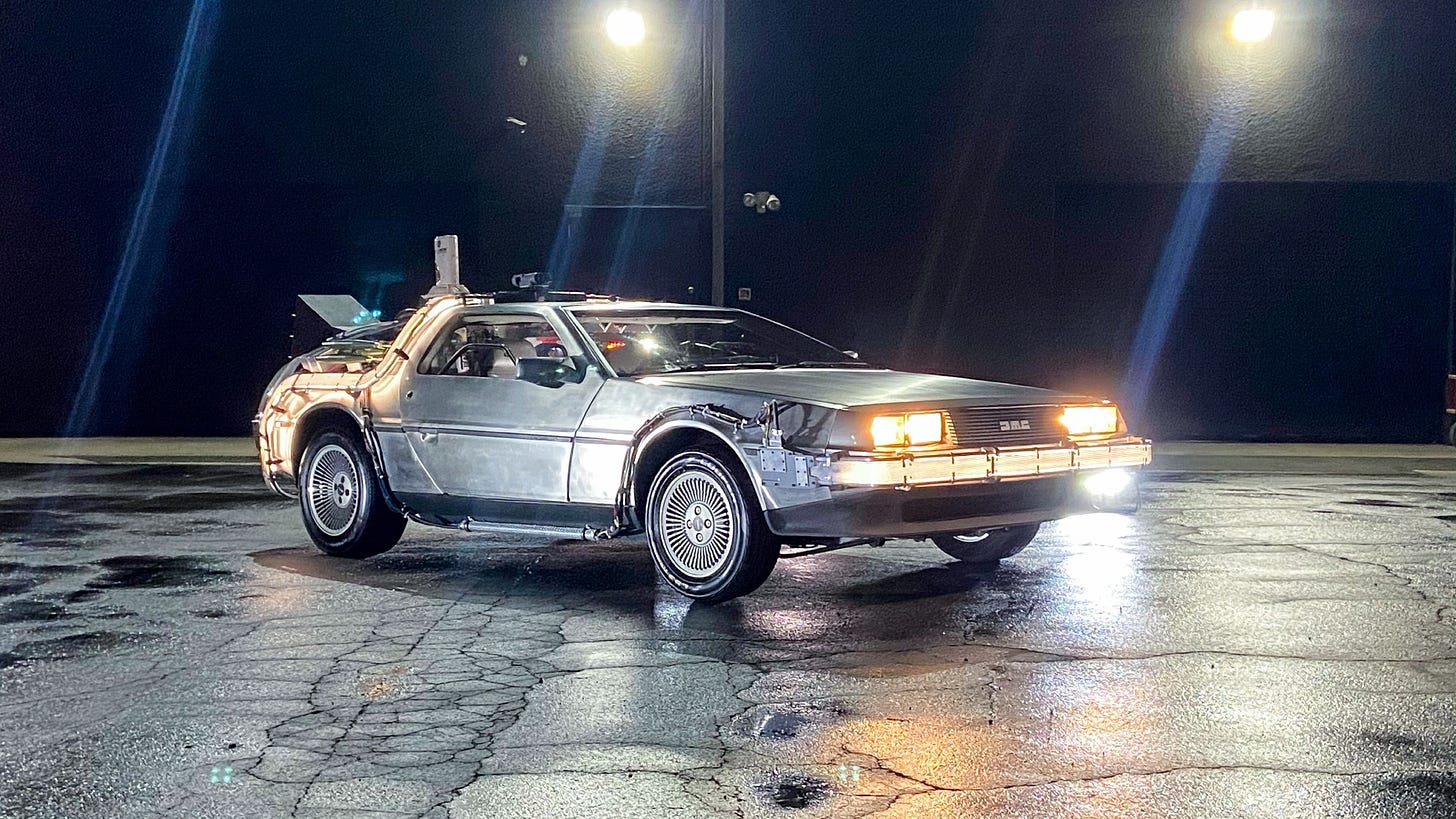 Back To The Future" DeLorean time machine replica up for sale