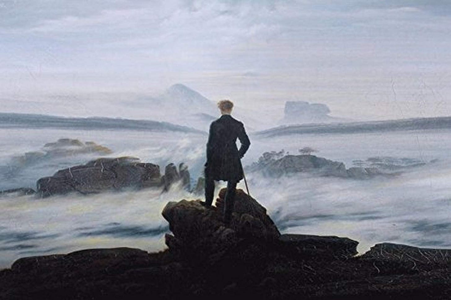 Amazon.com: Buyartforless Wanderer Above The Sea of Fog 1818 by Caspar  David Friedrich 36x24 Giclee Edition Museum Art Print Poster POD: Posters &amp;  Prints