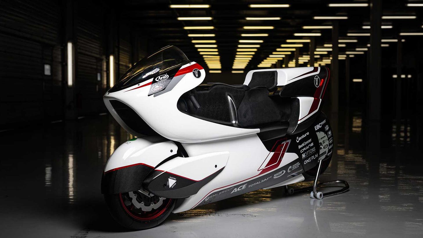 White Motorcycle Concepts - WMC250EV Left Front View