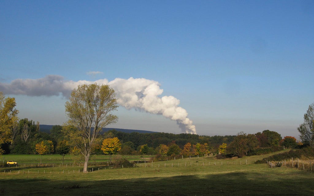 landscape with coal plant