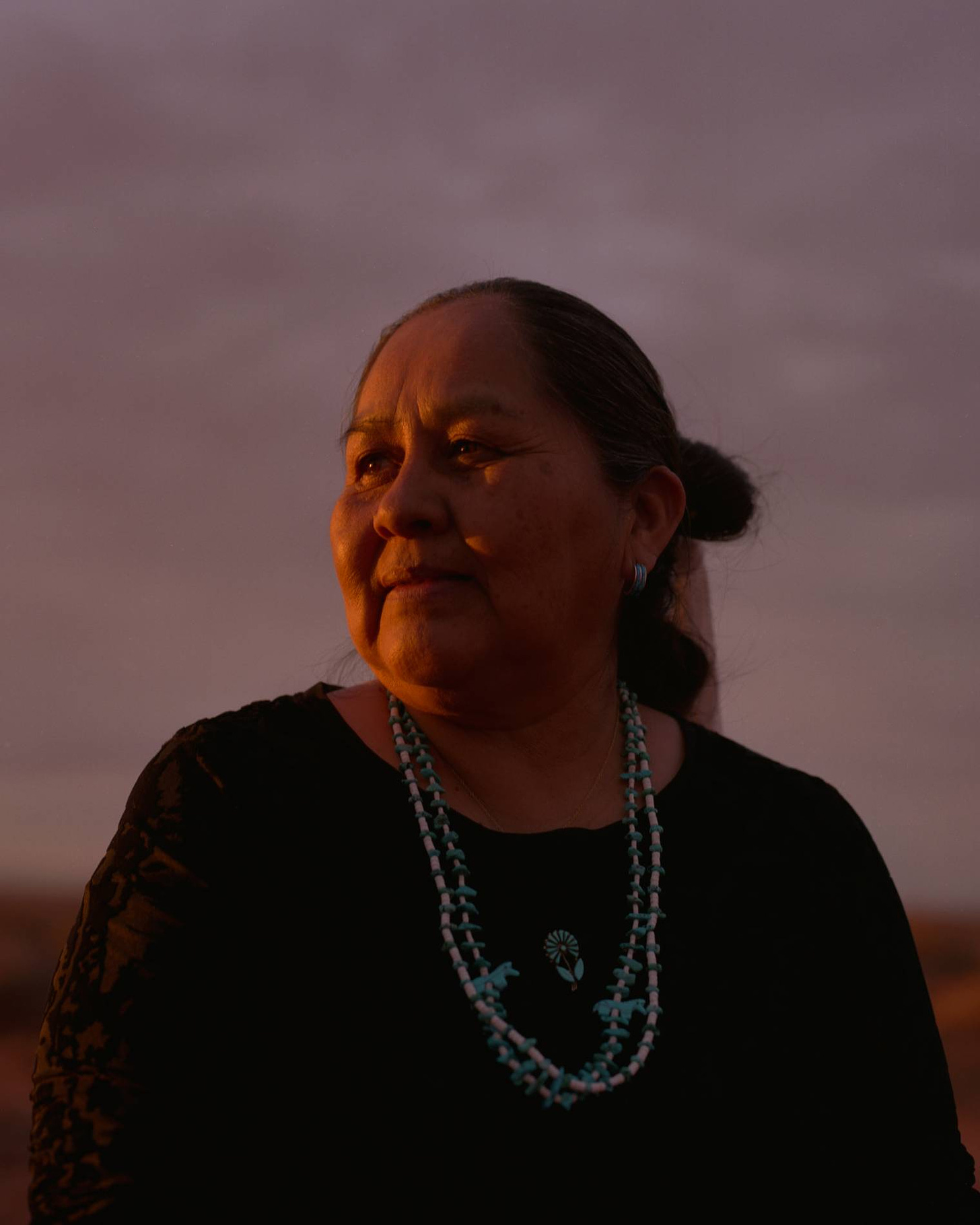 Elouise Wilson is pictured at her home in Monument Valley, on the Navajo reservation. Wilson is the mother of eight and lived with her family in a traditional hogan as recent as 2006. She is the mother of Cynthia Wilson, a Traditional Foods Program Director for the Utah Dine Bikeyah who is also helping to protect Bears Ears and its cultural traditions.