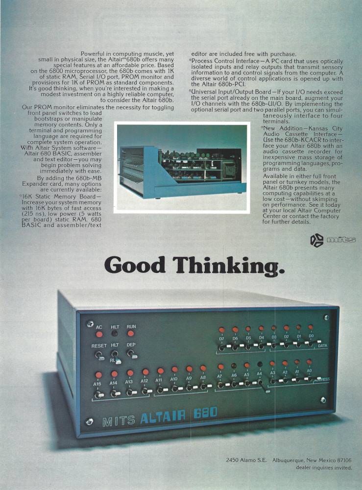 From the September-October 1977 issue of Personal Computing