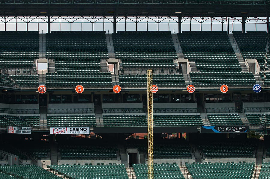 Retired Numbers of The Orioles Greatest Ever Photograph by Paul Mangold |  Fine Art America