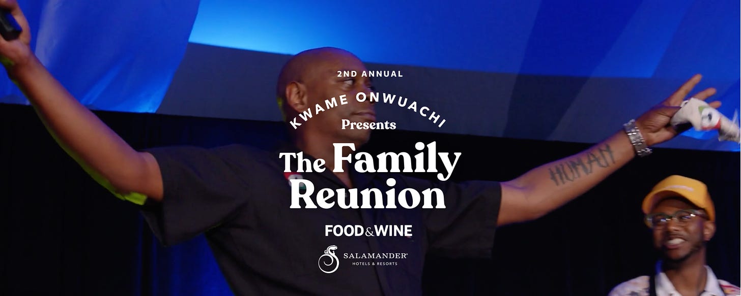 Dave Chappelle highlighted in Food & Wine's Family Reunion event