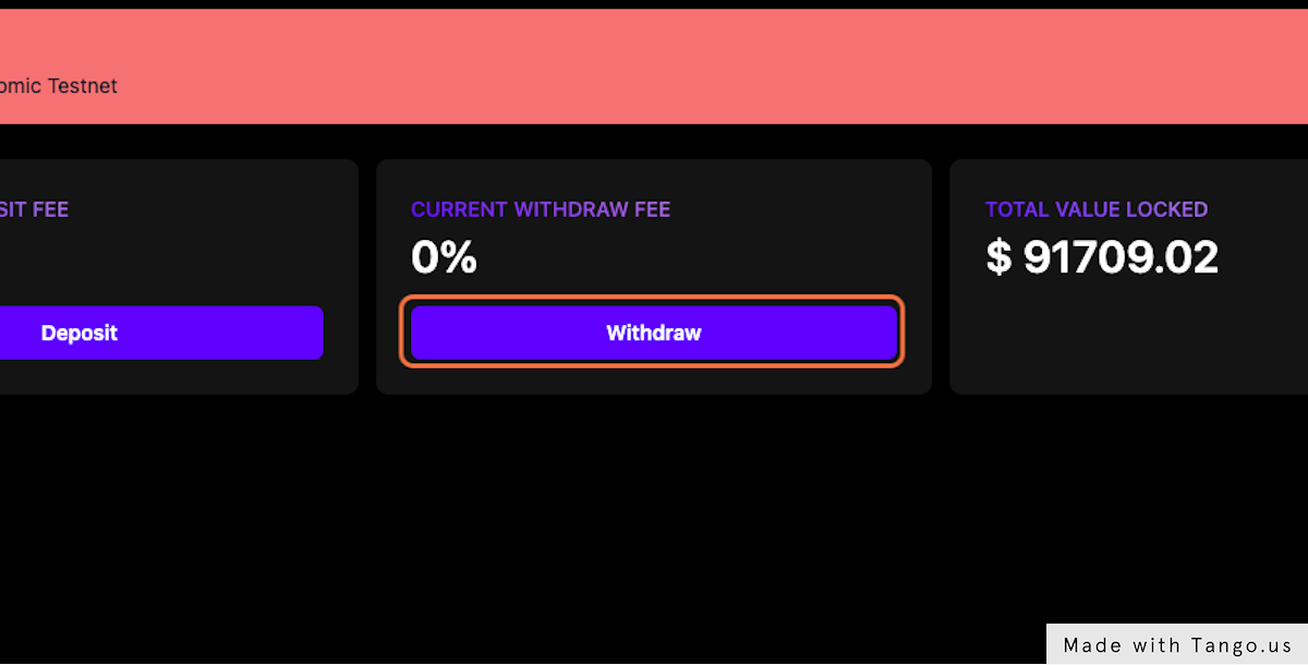Click on Withdraw