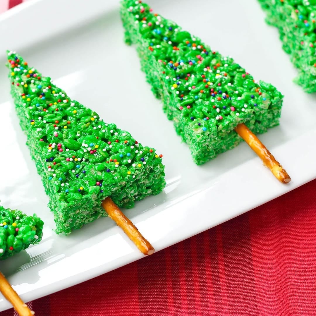 Christmas Tree Krispy Treats