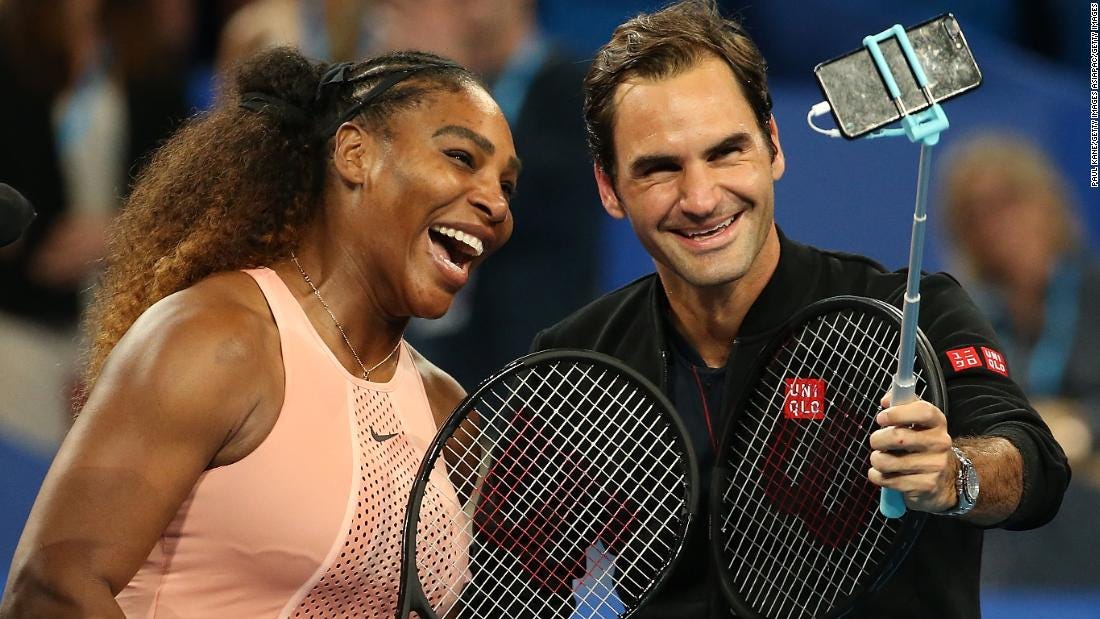Roger Federer and Serena Williams in first-ever match | CNN