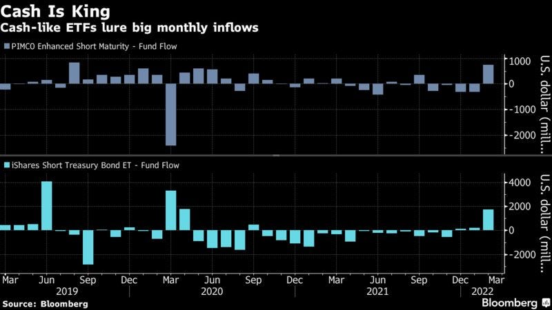 Cash-like ETFs lure big monthly inflows