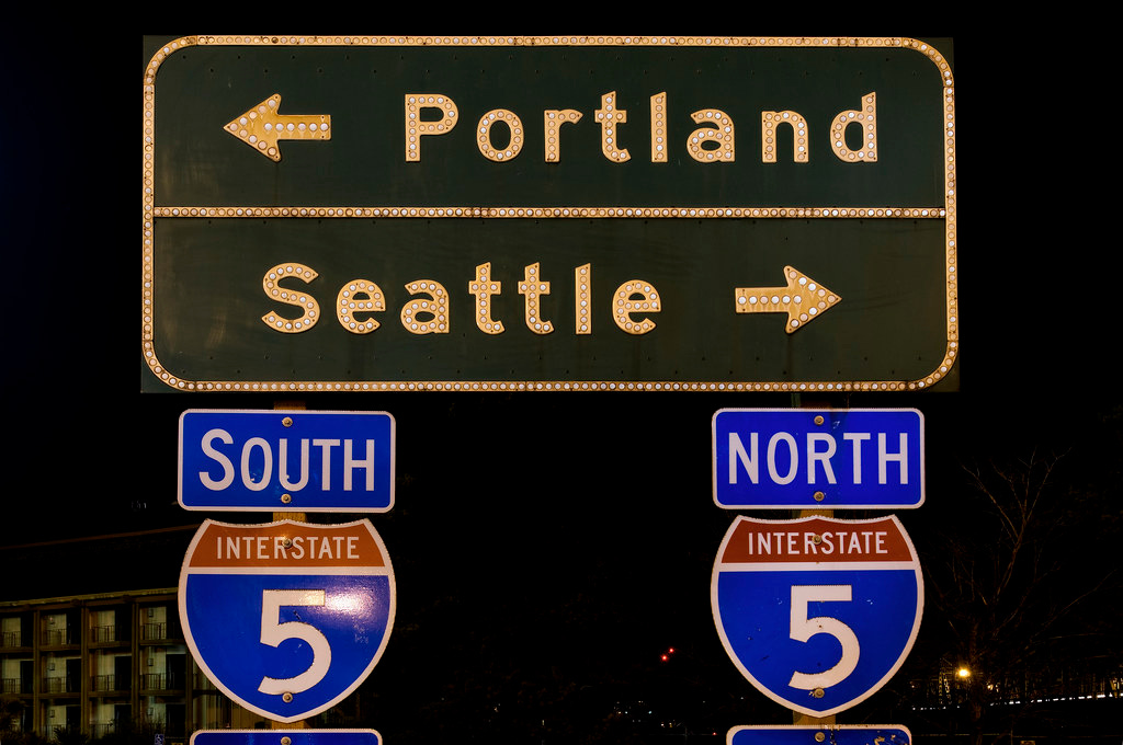 Portland Left Seattle Right