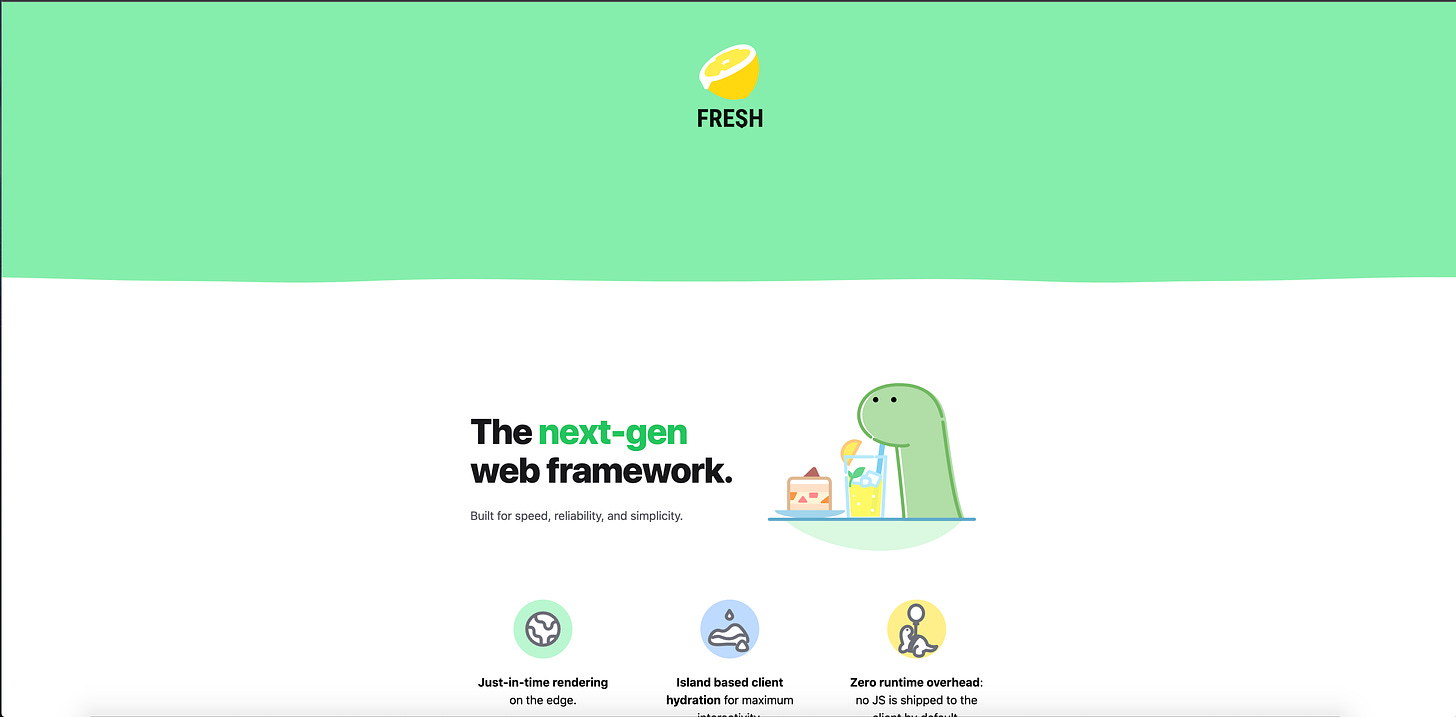 Fresh, the next-gen web framework