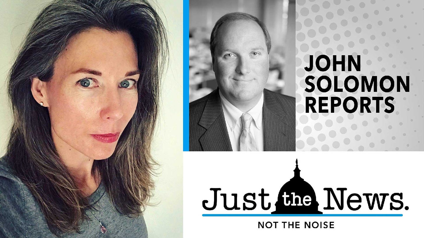 Amy Peikoff (Parler) and John Solomon (Just the News.)