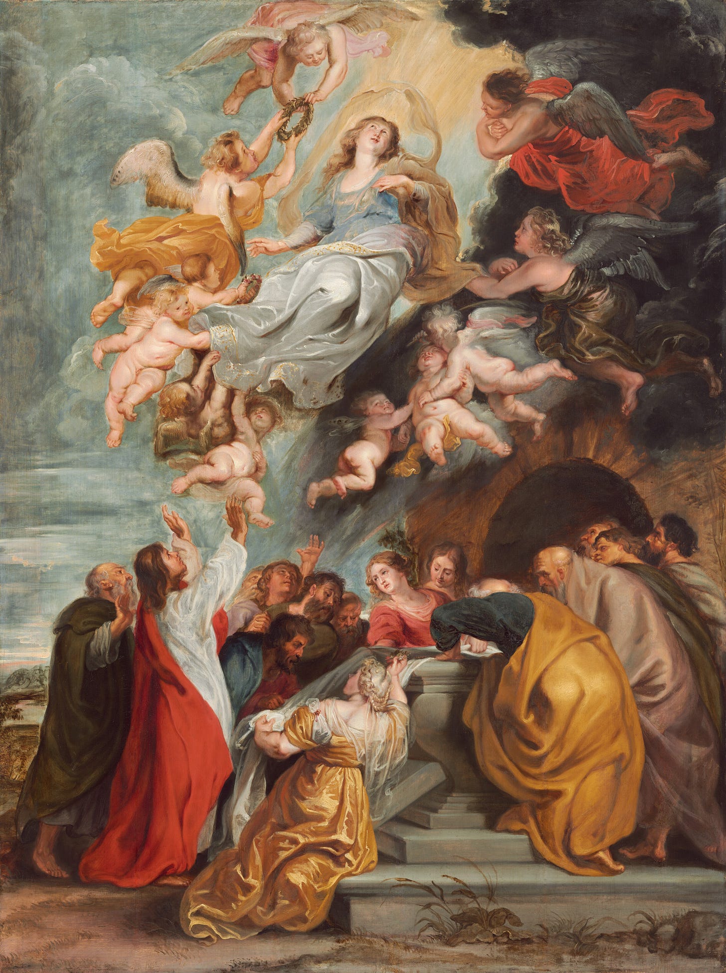 The Assumption of the Virgin, probably mid 1620s by Studio of Sir Peter Paul Rubens