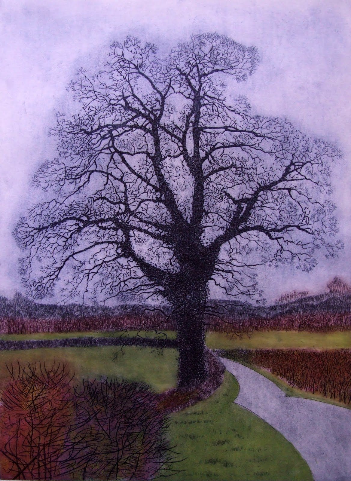 Buckingham Oak painting by Diana Ashdown 