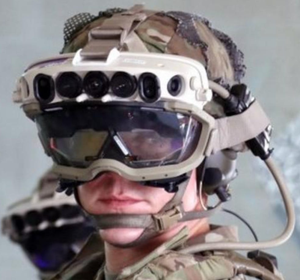 Microsoft augmented reality headset for the Army.