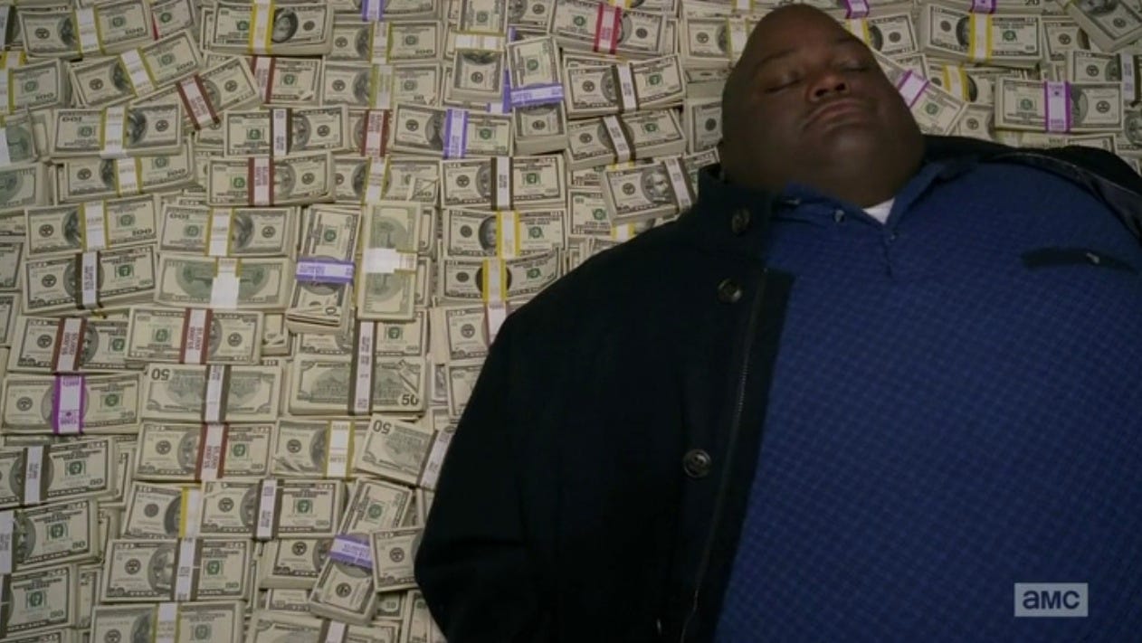 guy sleeping on pile of money Blank Template - Imgflip