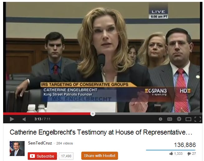 Catherine Englebrecht: testimony before Congress on IRS Targeting