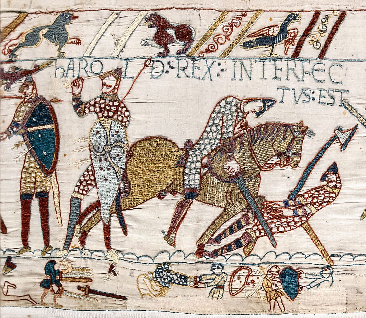 File:Bayeux Tapestry scene57 Harold death.jpg - Wikimedia Commons