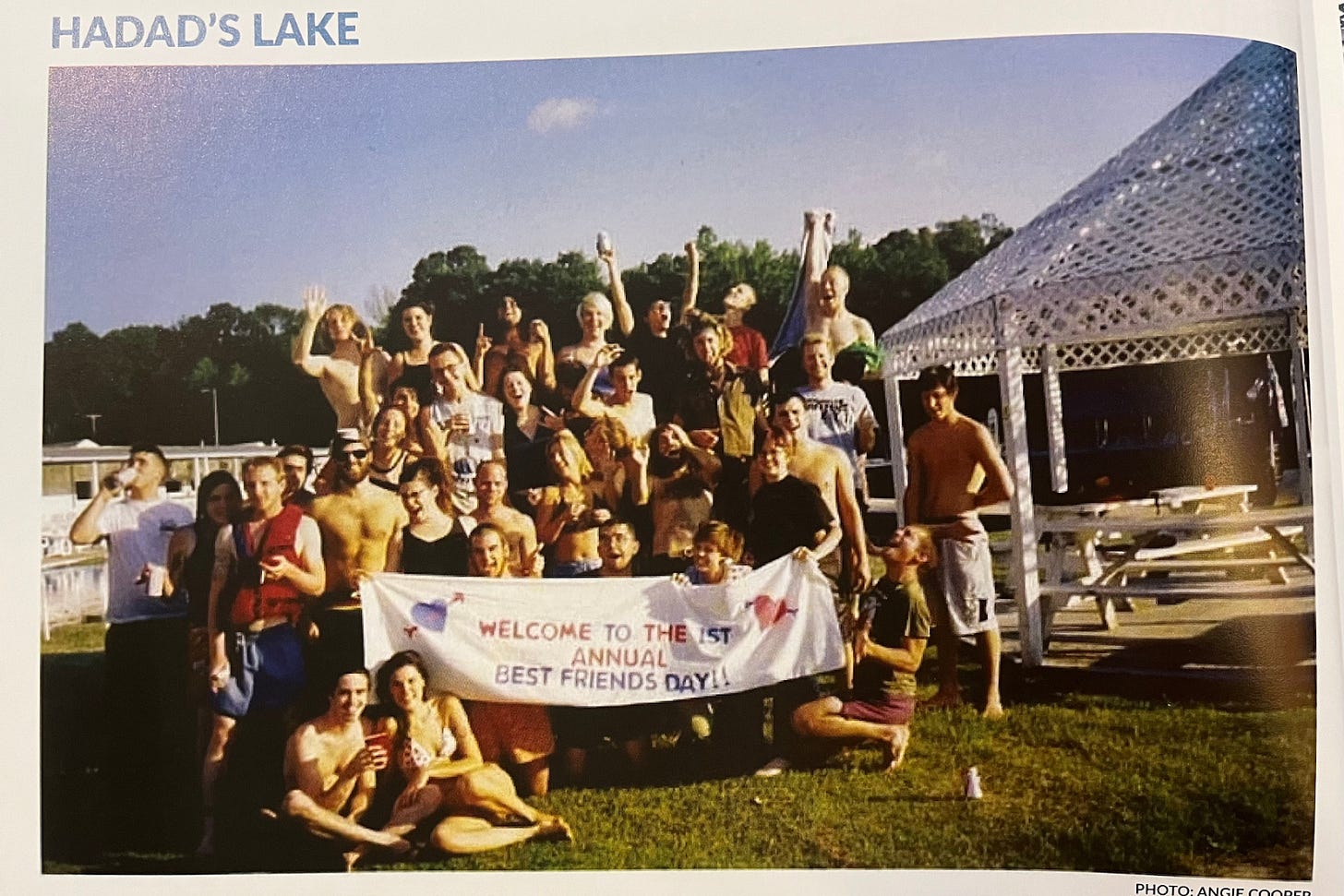 A group photo from the 1st annual Best Friends Day at Hadad's Lake in Richmond VA.