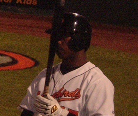 Lorenzo Scott Jr. waits on deck during Tuesday's contest.