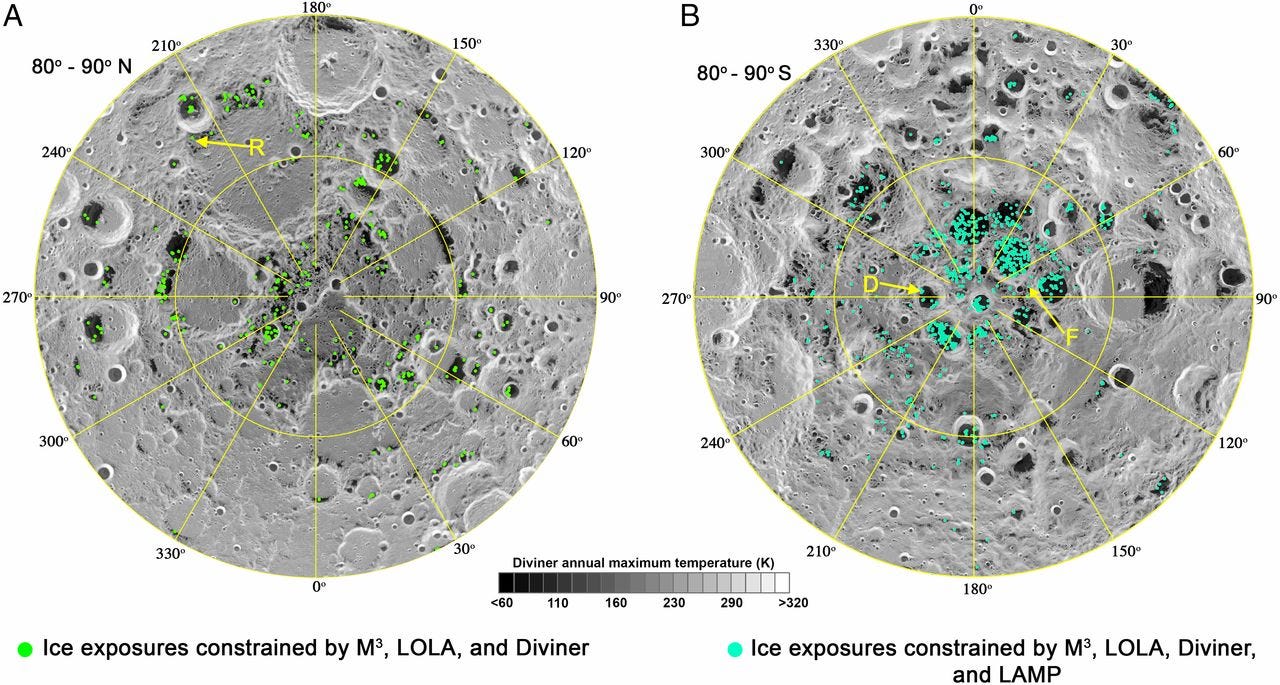 Direct evidence of surface exposed water ice in the lunar polar regions |  PNAS