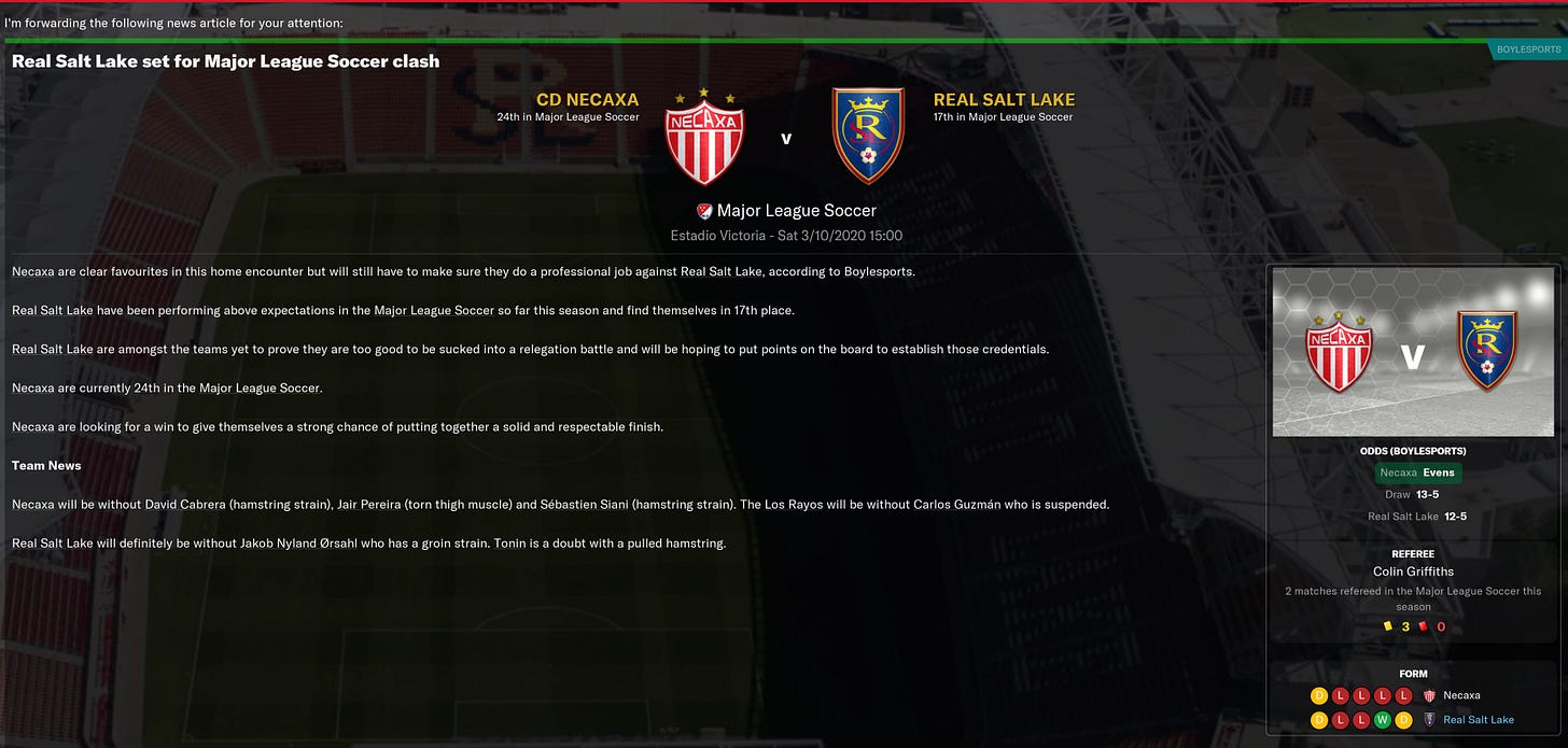 Football Manager 2021 Match Preview