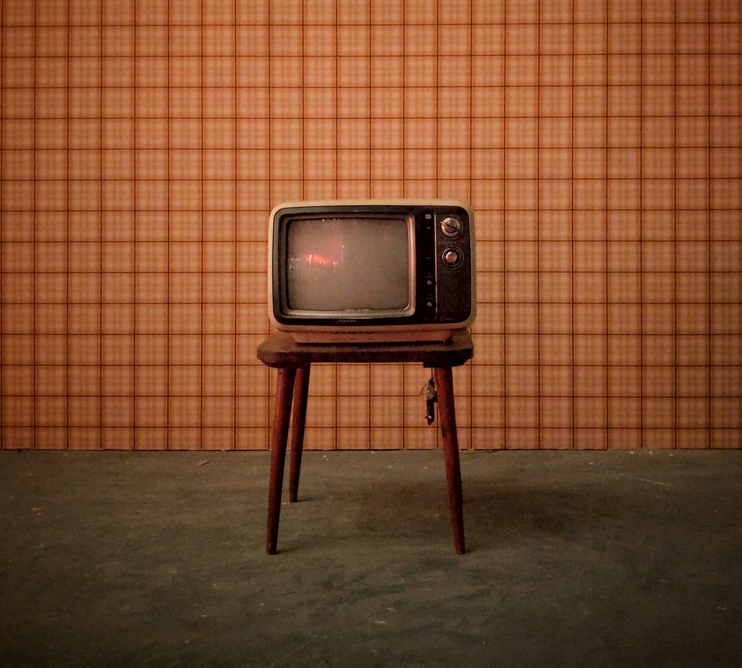 A vintage television set