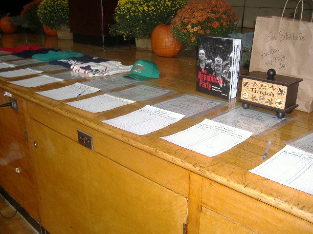 There were about 20 items donated to the live and silent auction. I think people get a little burned out on donating because the number of items dwindles as events occur.