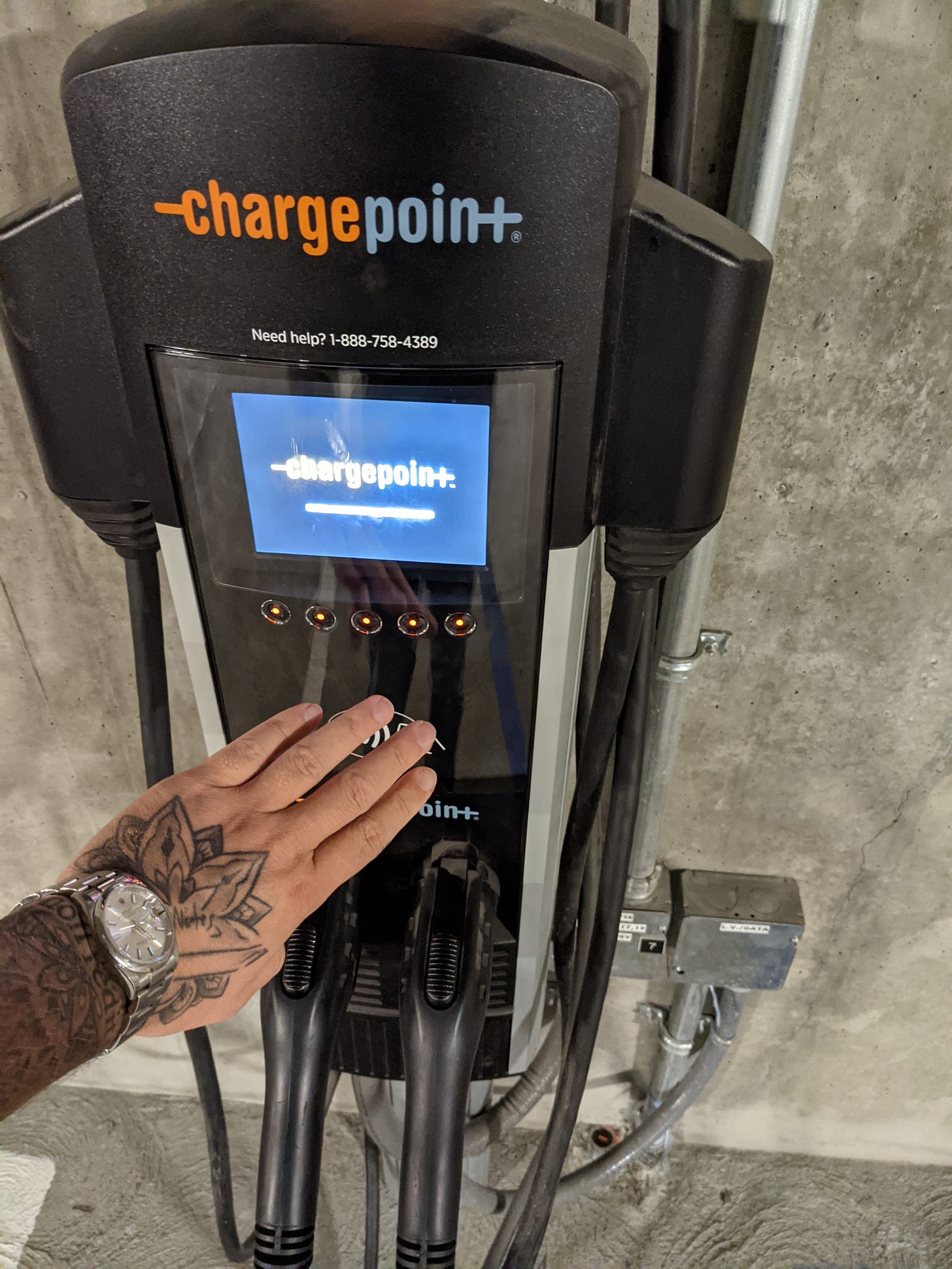 chargepoint ev charger with no starter instructions