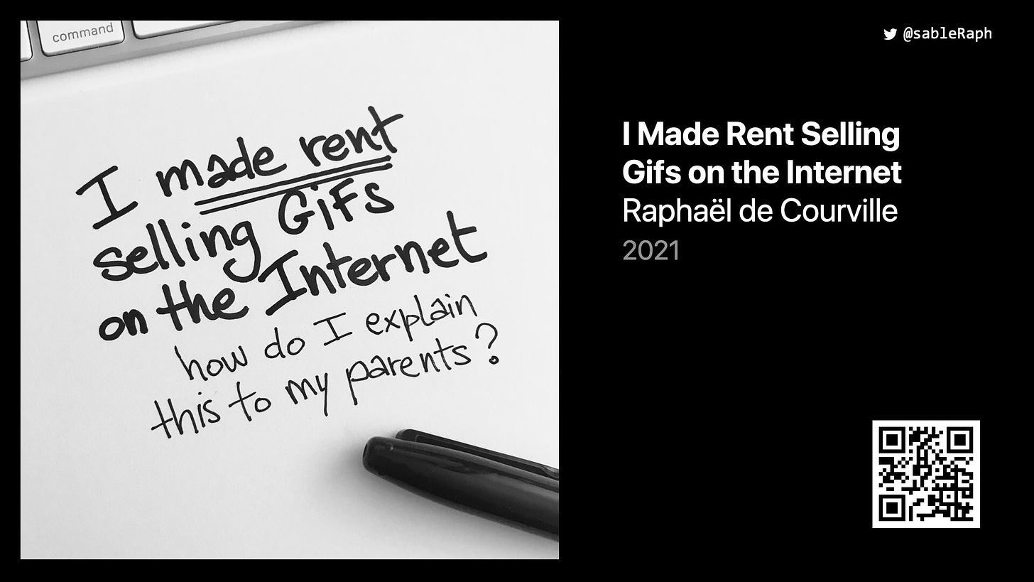 I made rent selling GIFs on the internet 