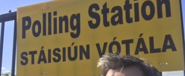 Polling station sign Polling station sign