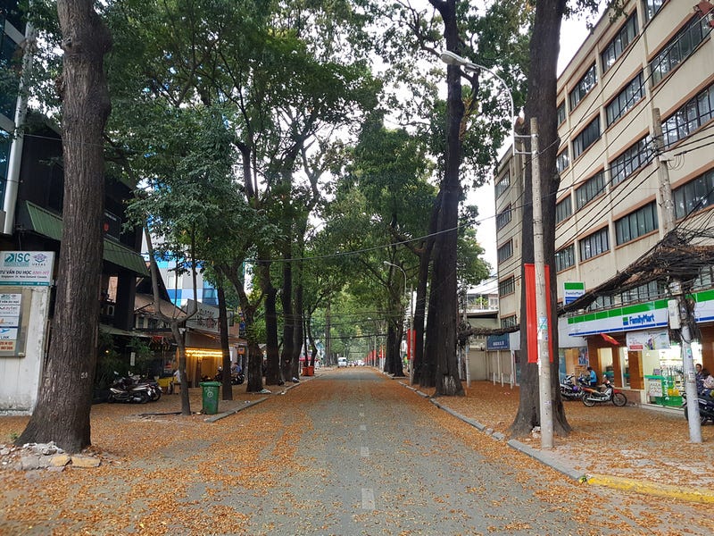 Deserted streets of Saigon