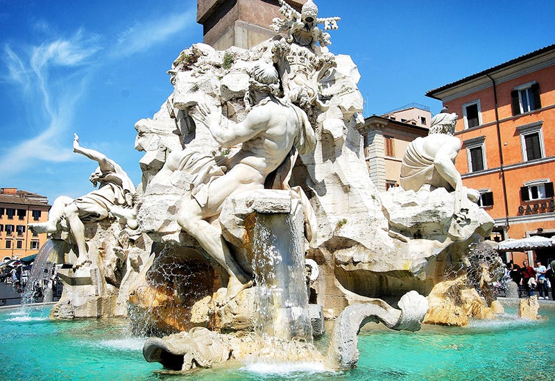 Four Rivers Fountain by Bernini in Piazza Navona | Roma Wonder