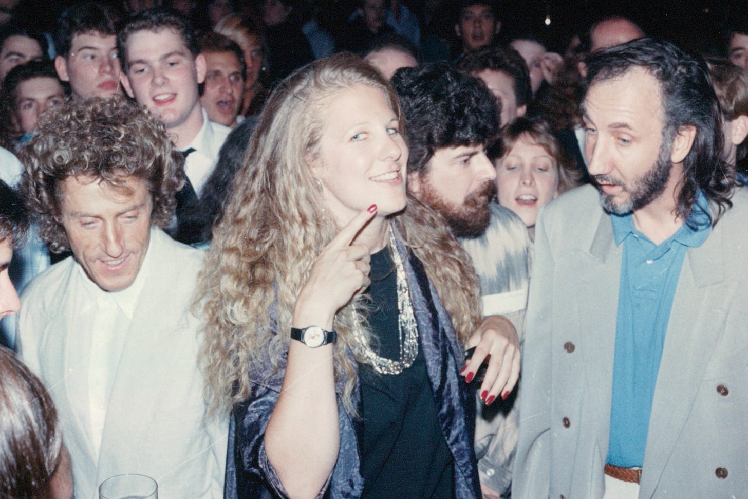 Diane Hatz with two members of The Who
