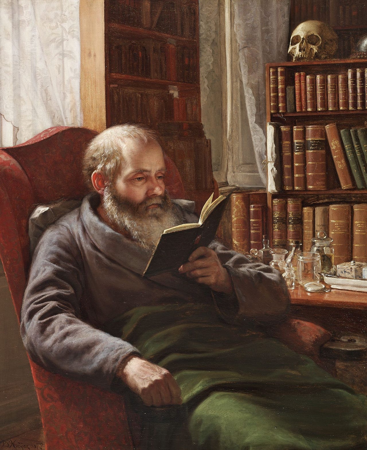 Peder Severin Krøyer - Portræt af kunstnerens plejefar, professor, zoolog Henrik Nicolai Krøyer - 1872.png