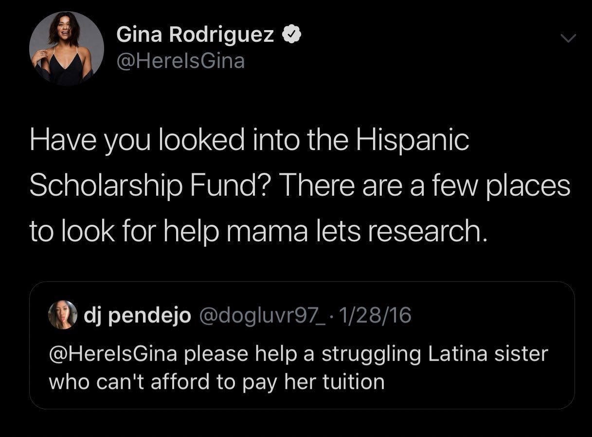 Gina Rodriguez telling people to go research
