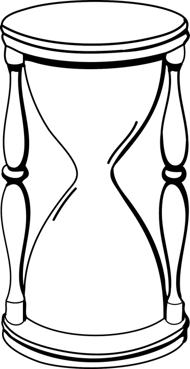 Hourglass, Sand, Glass, Sketch, Time, Hour, Clock