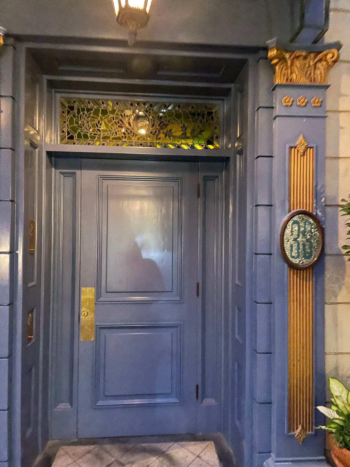 Old door to Club 33 at Disneyland Resort. Secret Disney Club for VIPs at Disneyland.