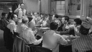 Scene from 12 Angry Men - Racial Bias in Jury Deliberations