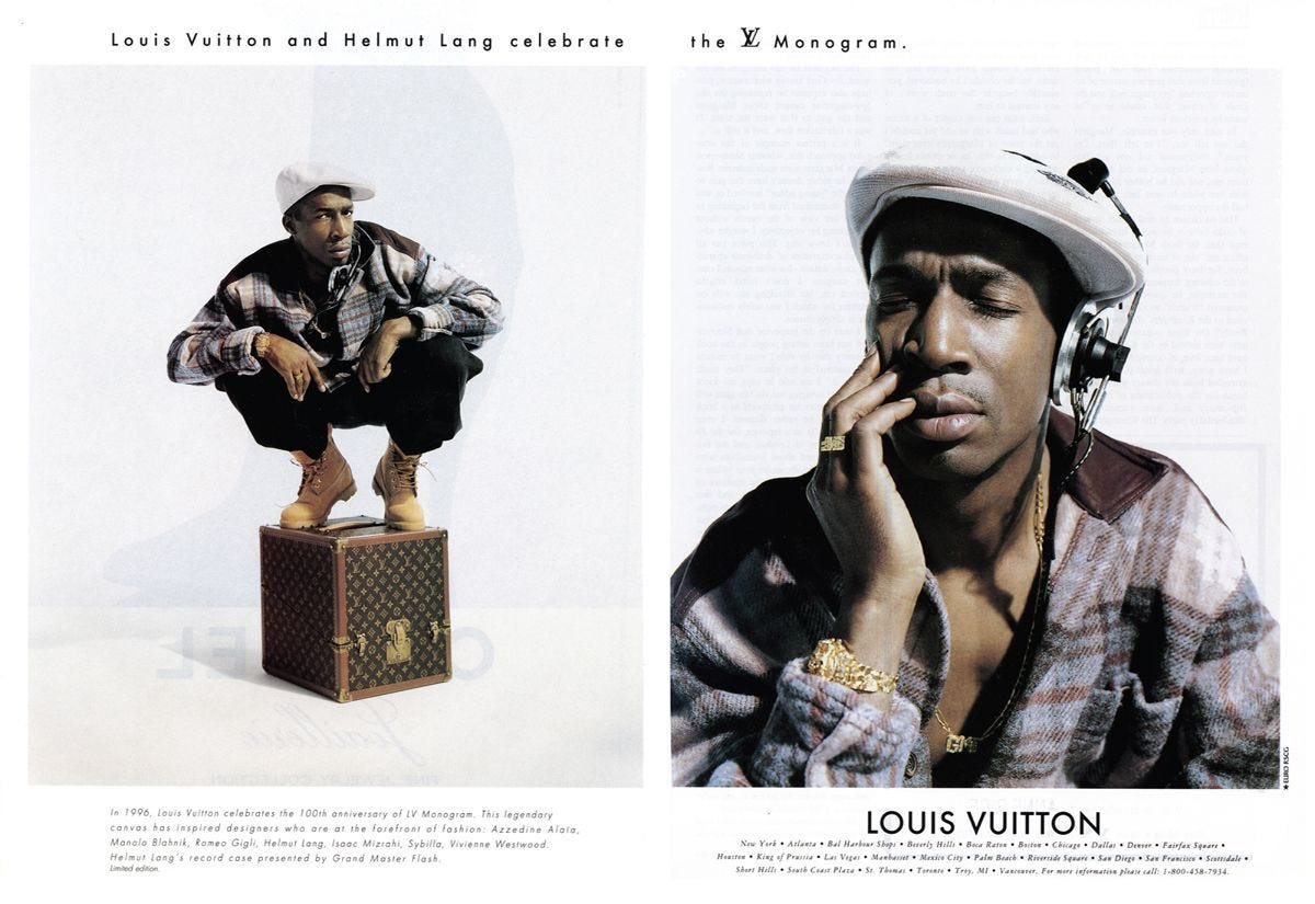 When Louis Vuitton met Grandmaster Flash: the eccentric '90s campaign that  shook high fashion