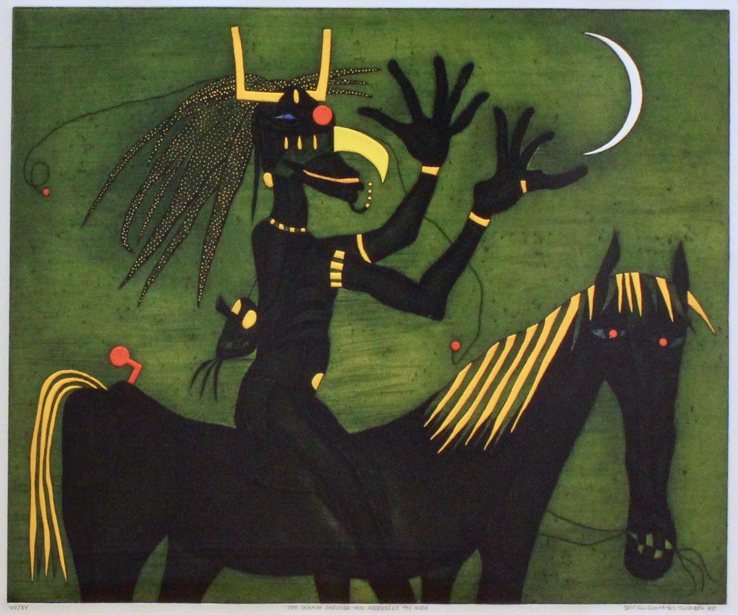 The Shaman Addresses the Moon from the collection of Davidson College |  Artwork Archive