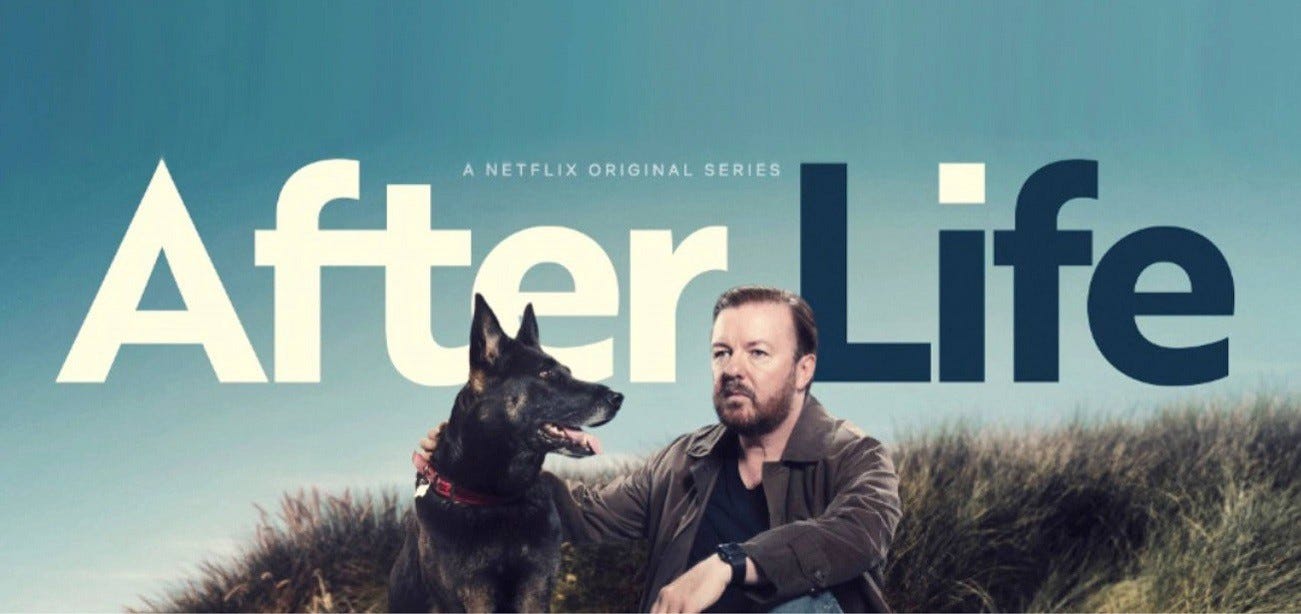 Ricky Gervais&#39; Show “After Life” Breaks the #1 Writing Rule | by Claire J.  Harris | Writing Together | Medium