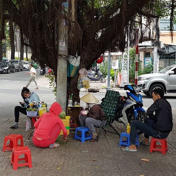 On the streets of Saigon.