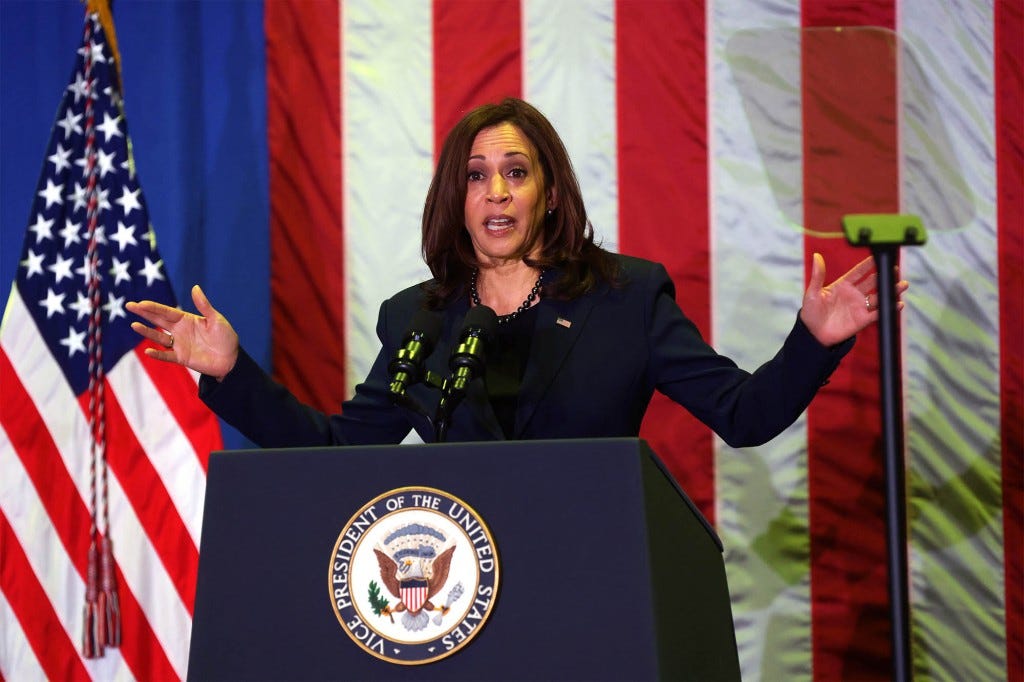 Vice President Kamala Harris called the "climate crisis" the nations' biggest security threat.