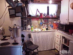 Photo of a home meth lab