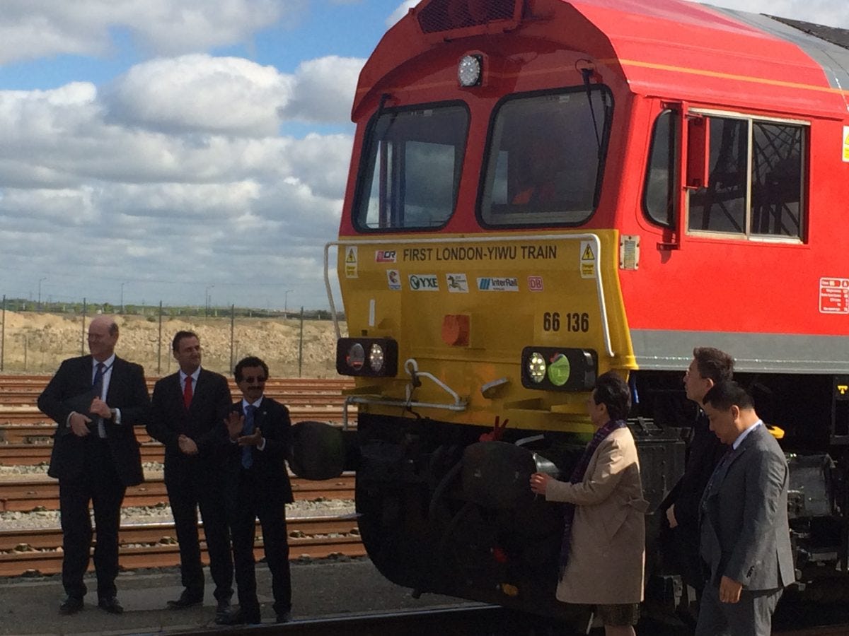 UK to China direct cargo train